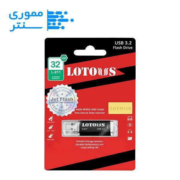 بسته بندی فلش مموری لوتوس مدل L811 USB 3.2 ظرفیت 32 گیگابایت