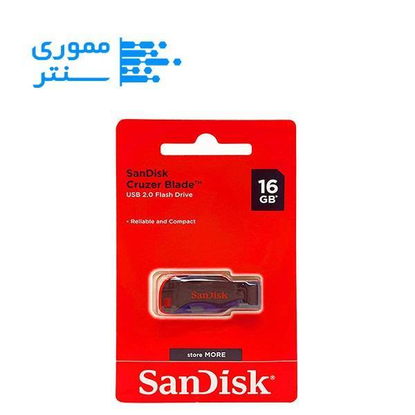 بسته بندی فلش مموری سن دیسک مدل Cruzer Blade USB 2.0 ظرفیت 16 گیگابایت