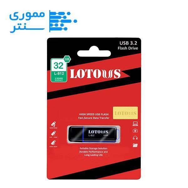 بسته بندی فلش مموری لوتوس مدل L812 USB 3.2 ظرفیت 32 گیگابایت