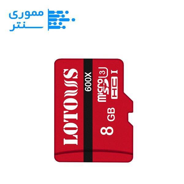 کارت حافظه MicroSDHC لوتوس مدل 600X سرعت حدود 90MB/s ظرفیت 8GB