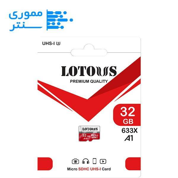کارت حافظه microSDHC لوتوس 32 گیگابایت 633X مدل U3 – سرعت 95MB/s