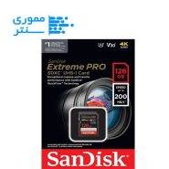 تصویر بسته بندی کارت حافظه SDXC سن دیسک مدل Extreme Pro سرعت 200MB/s ظرفیت 128GB
