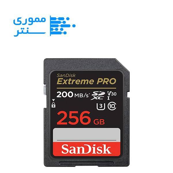 تصویر کارت حافظه SDXC سن دیسک مدل Extreme Pro سرعت 200MB/s ظرفیت 256GB