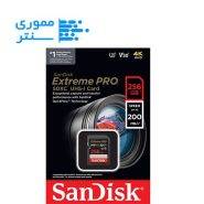 کارت حافظه SDXC سن‌دیسک مدل Extreme Pro ظرفیت 256 گیگابایت سرعت 200MB/s کلاس 10 استاندارد UHS-I U3 V30