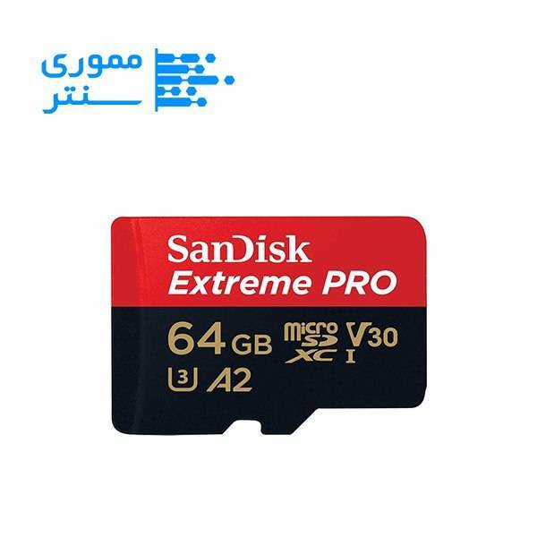 تصویر کارت حافظه MicroSDXC سن دیسک مدل Extreme Pro سرعت 200MB/s ظرفیت 64GB