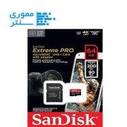 تصویر بسته بندی کارت حافظه MicroSDXC سن دیسک مدل Extreme Pro سرعت 200MB/s ظرفیت 64GB