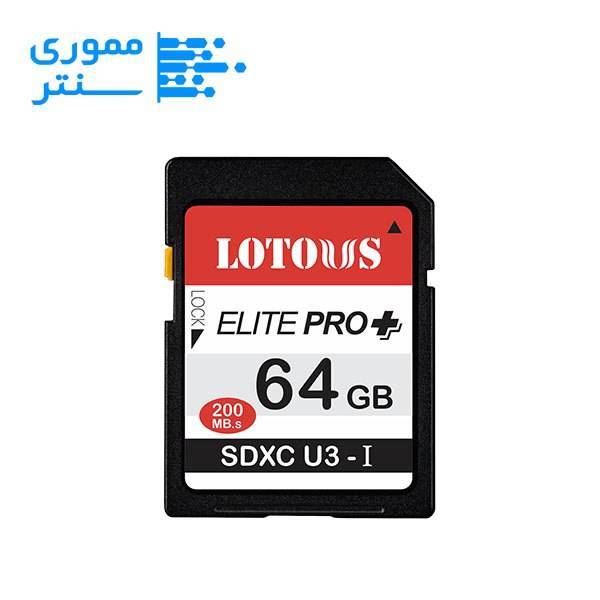کارت حافظه SD لوتوس ظرفیت 64 گیگابایت مدل U3 - سرعت 120MB/s