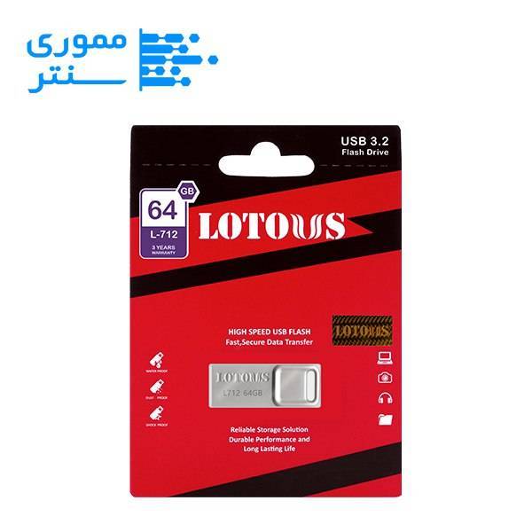 فلش مموری 2.USB3 لوتوس مدل L712 ظرفیت 64 گیگابایت