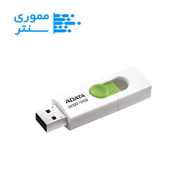 فلش مموری ای دیتا UV320 USB 3.2 ظرفیت 64 گیگابایت رنگ سفید