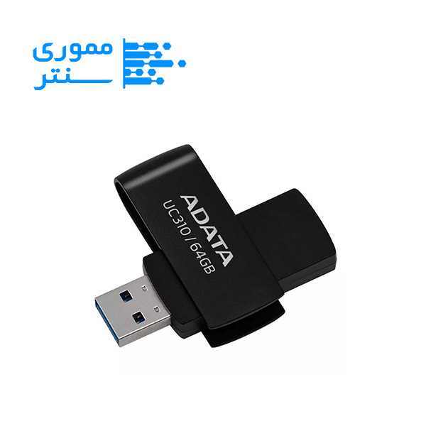 فلش مموری ای دیتا UC310 USB 3.2 ظرفیت 64 گیگابایت رنگ مشکی