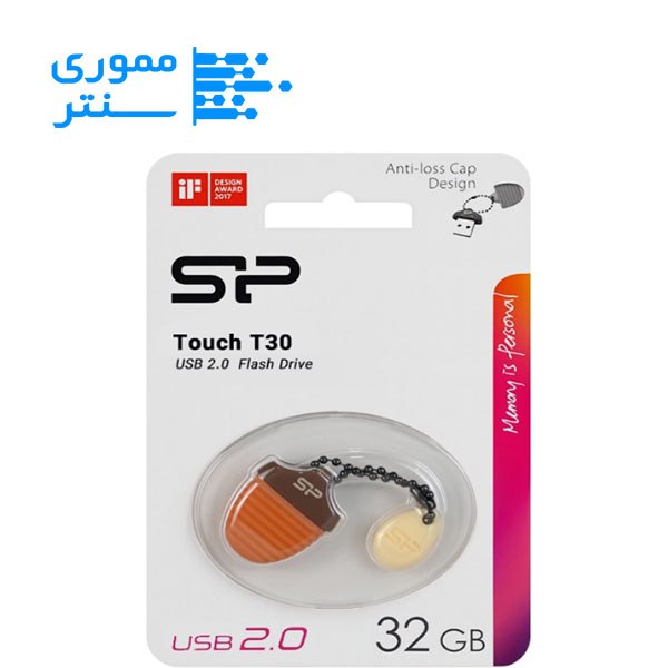 فلش مموری سیلیکون پاور مدل Touch T30 USB 2.0 ظرفیت 32 گیگابایت رنگ قهوه ای