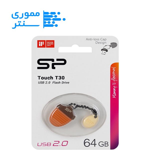 فلش مموری سیلیکون پاور مدل Touch T30 USB 2.0 ظرفیت 64 گیگابایت رنگ قهوه ای