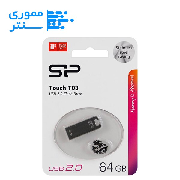 فلش مموری سیلیکون پاور مدل Touch T03 USB 2.0 ظرفیت 64 گیگابایت