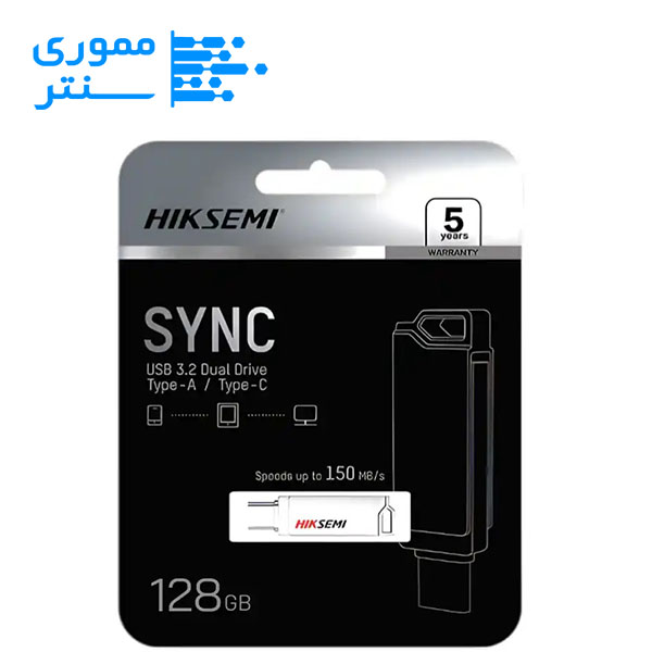 فلش مموری هایک سمی مدل SYNC Dual Drive E327C USB3.2 ظرفیت 128 گیگابایت