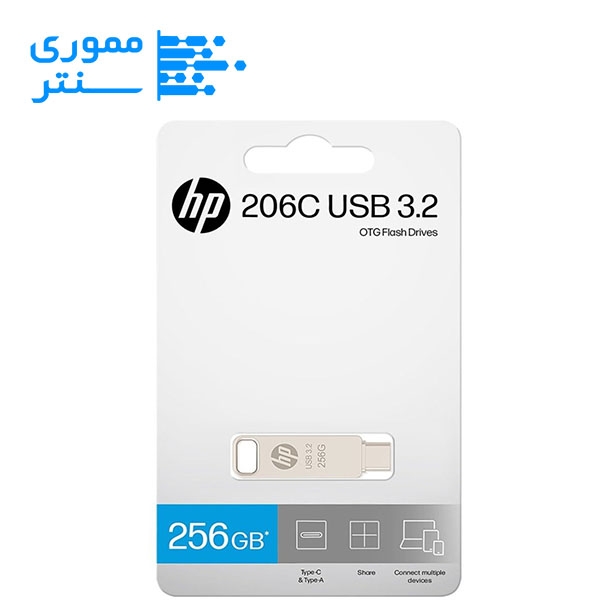 فلش مموری اچپی مدل X206c ظرفیت 256 گیگابایت USB 3.2 Type-C