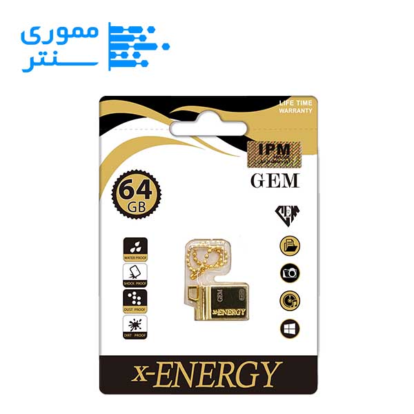 فلش مموری ایکس انرژی مدل GOLDEN GEM USB 2.0 ظرفیت 64 گیگابایت